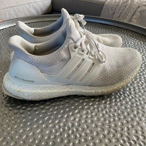 White Adidas Ultra Boost Shoes -Men’s